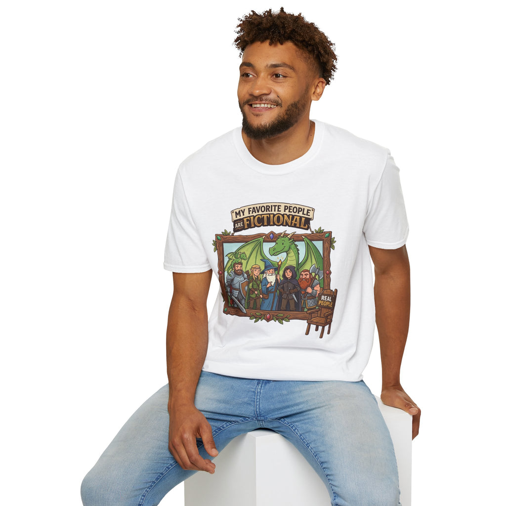 "My Favorite People Are Fictional" Fantasy Characters T-Shirt
