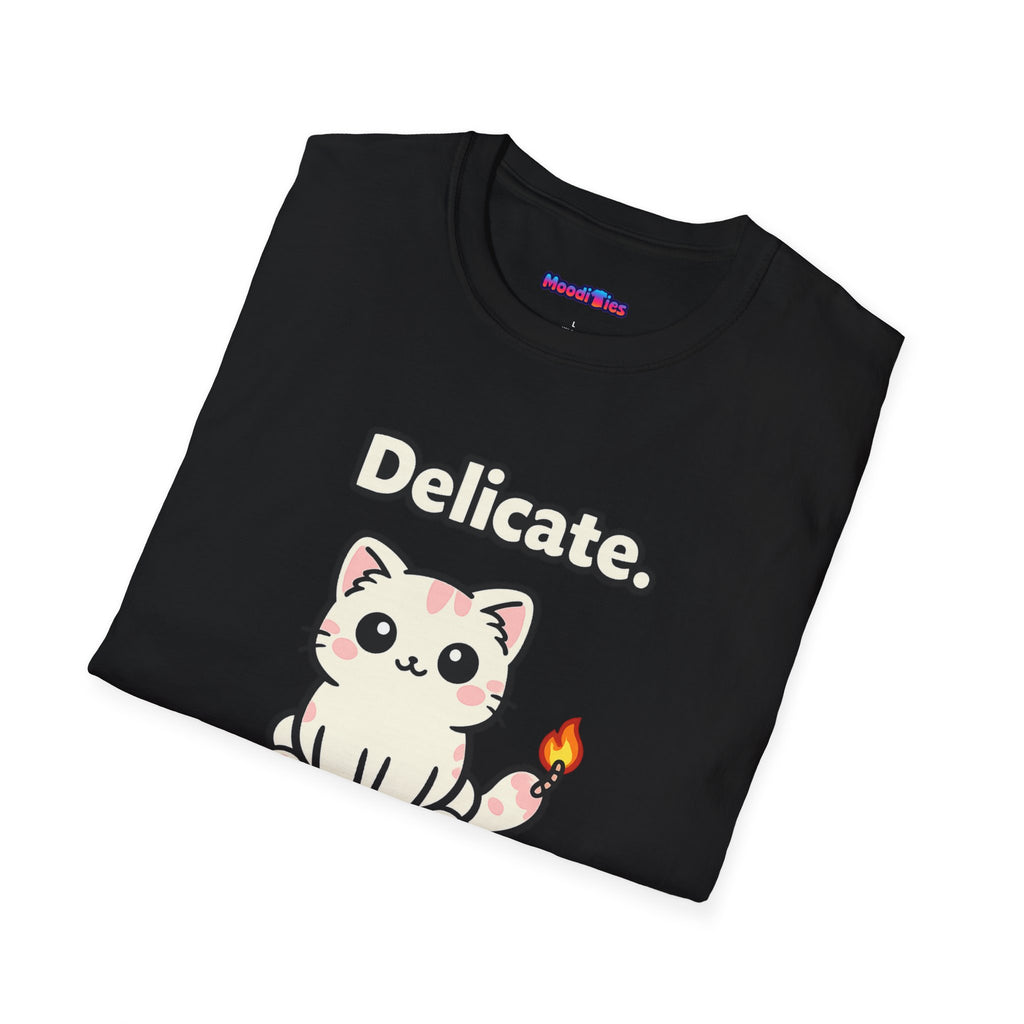 "Delicate. Like a Bomb." Cat T-Shirt