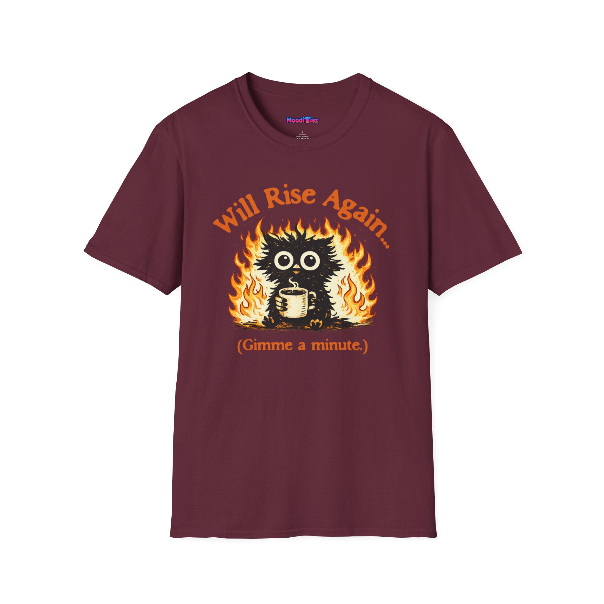 "Will Rise Again (Gimme a minute)" burning phoenix taking a coffee break before rising again