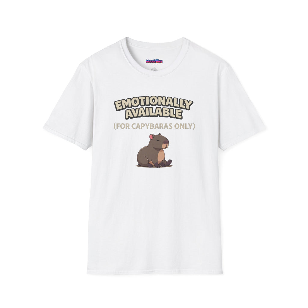 "Emotionally Available (For Capybaras Only)” Capybara T-Shirt