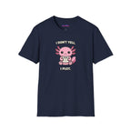 "I Don't Yell, I Plot" Cute Pink Axolotl T-Shirt
