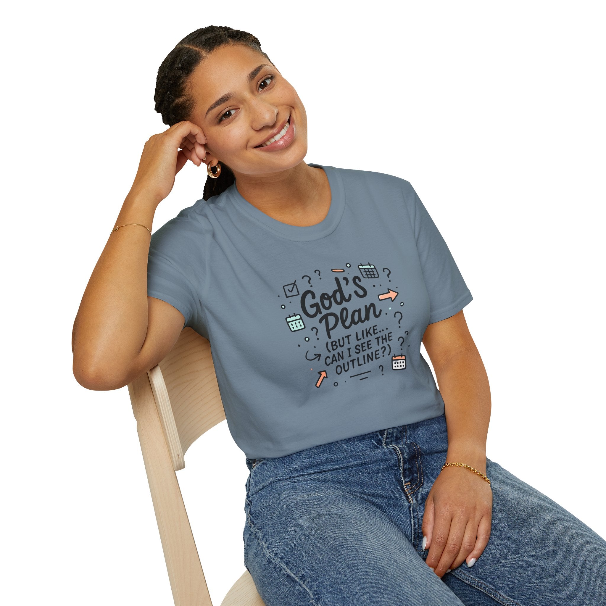 "God's Plan (But Like … Can I See The Outline?)" T-Shirt