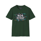 "404 Motivation Not Found" Glitch Gamer Humor T-Shirt