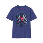 Ribcage Heart T-Shirt — Neon X-Ray Anatomical Heart Graphic Tee