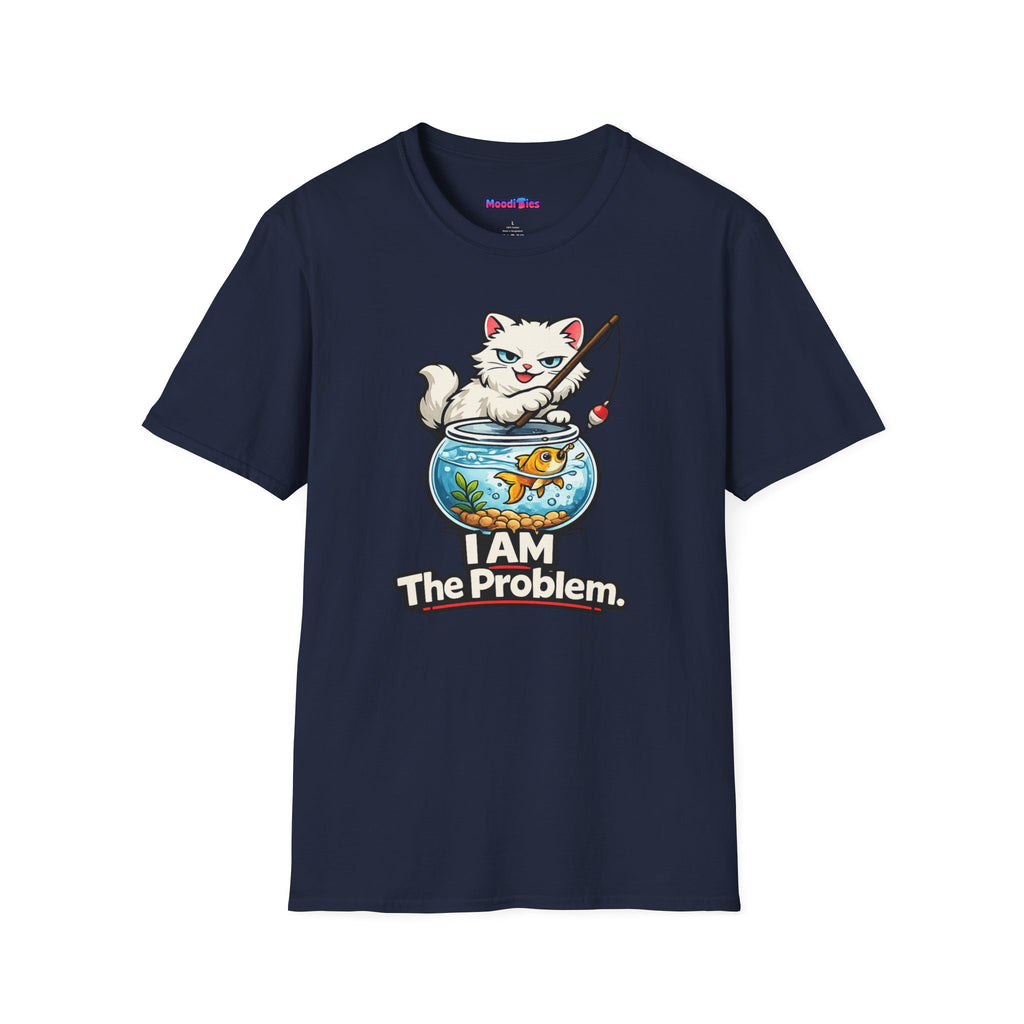 "I AM The Problem" Cat with Goldfish T-Shirt