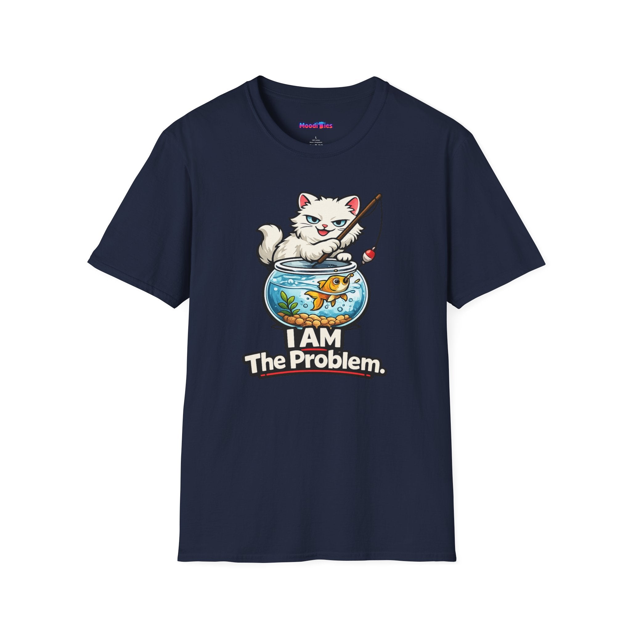 "I AM The Problem" Cat with Goldfish T-Shirt