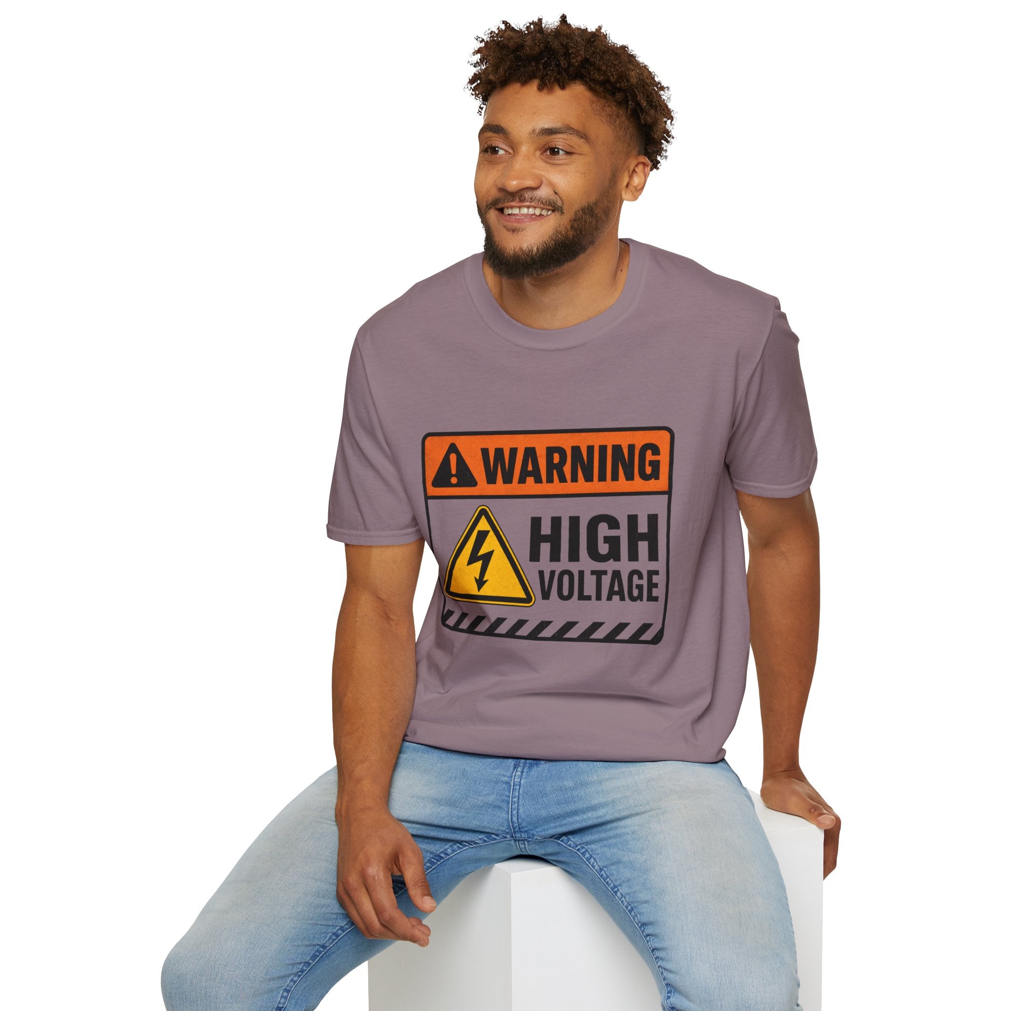 "Warning: High Voltage" Warning Sign T-Shirt