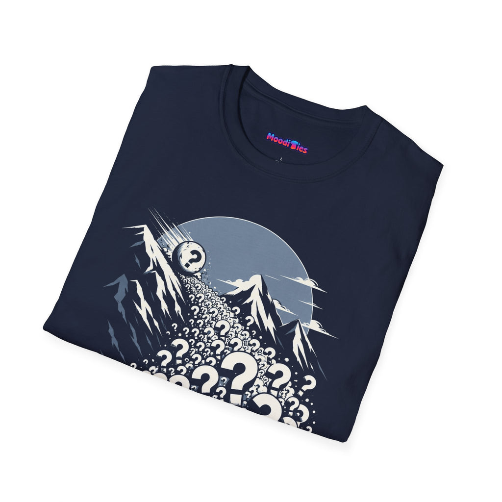 "I Thought About It Too Much" Question Mark Avalanche T-Shirt — Mountains Graphic Tee