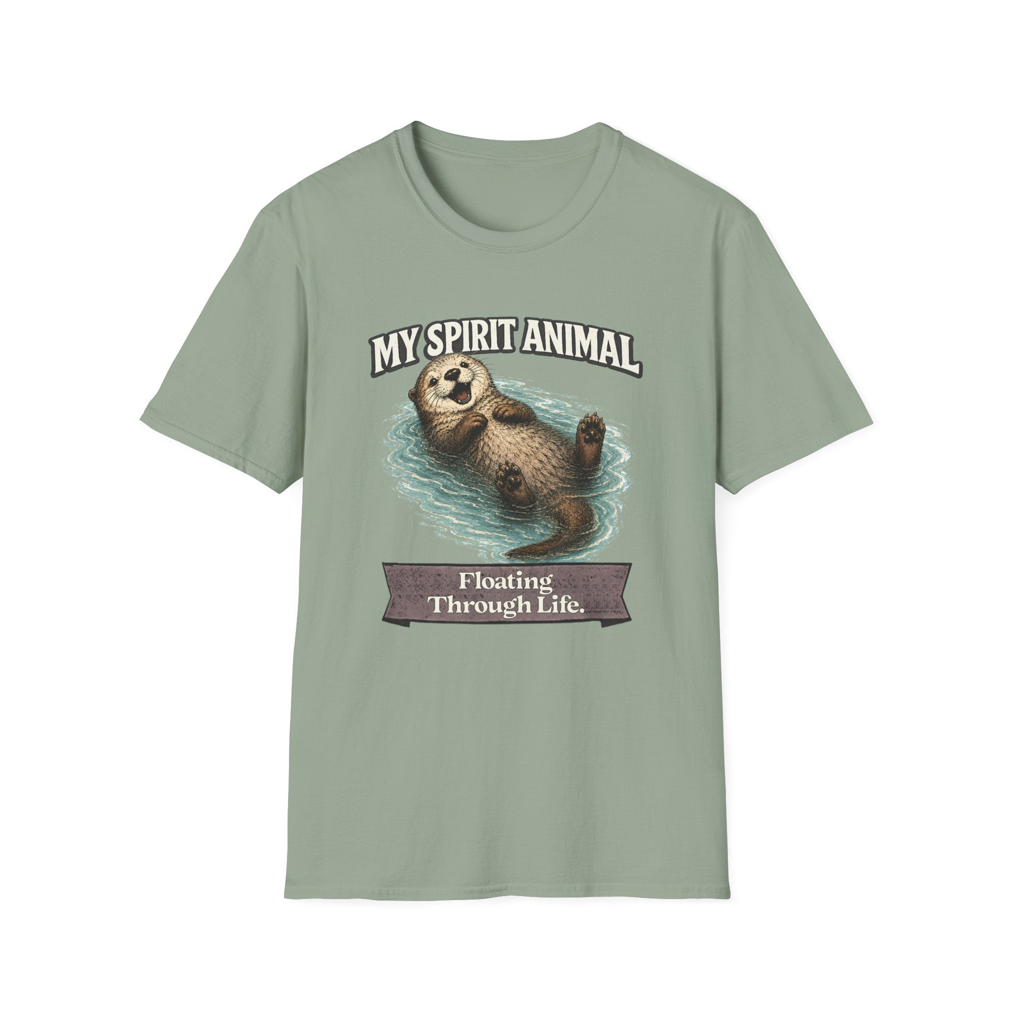 "My Spirit Animal: Otter (Floating Through Life)" T-Shirt