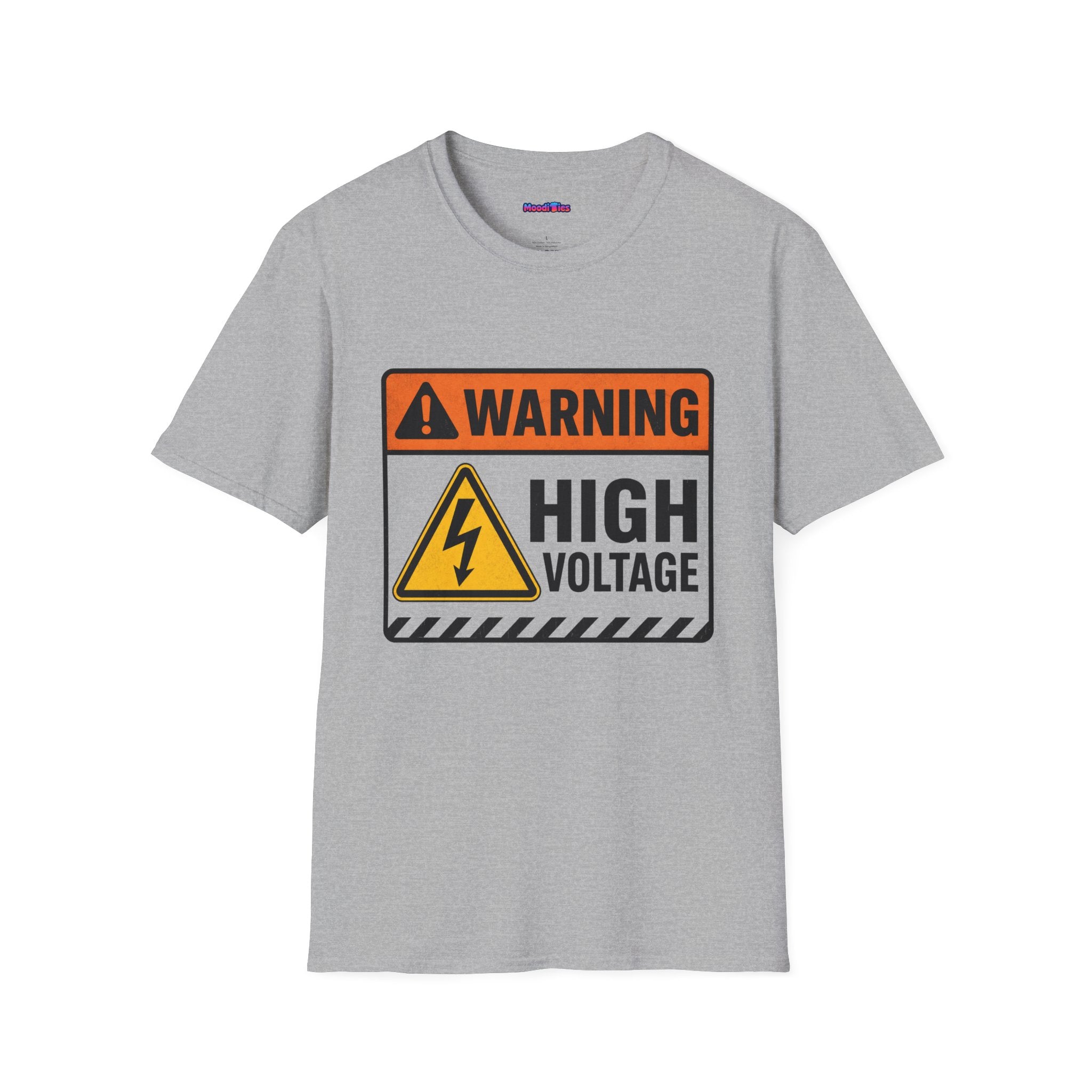 "Warning: High Voltage" Warning Sign T-Shirt