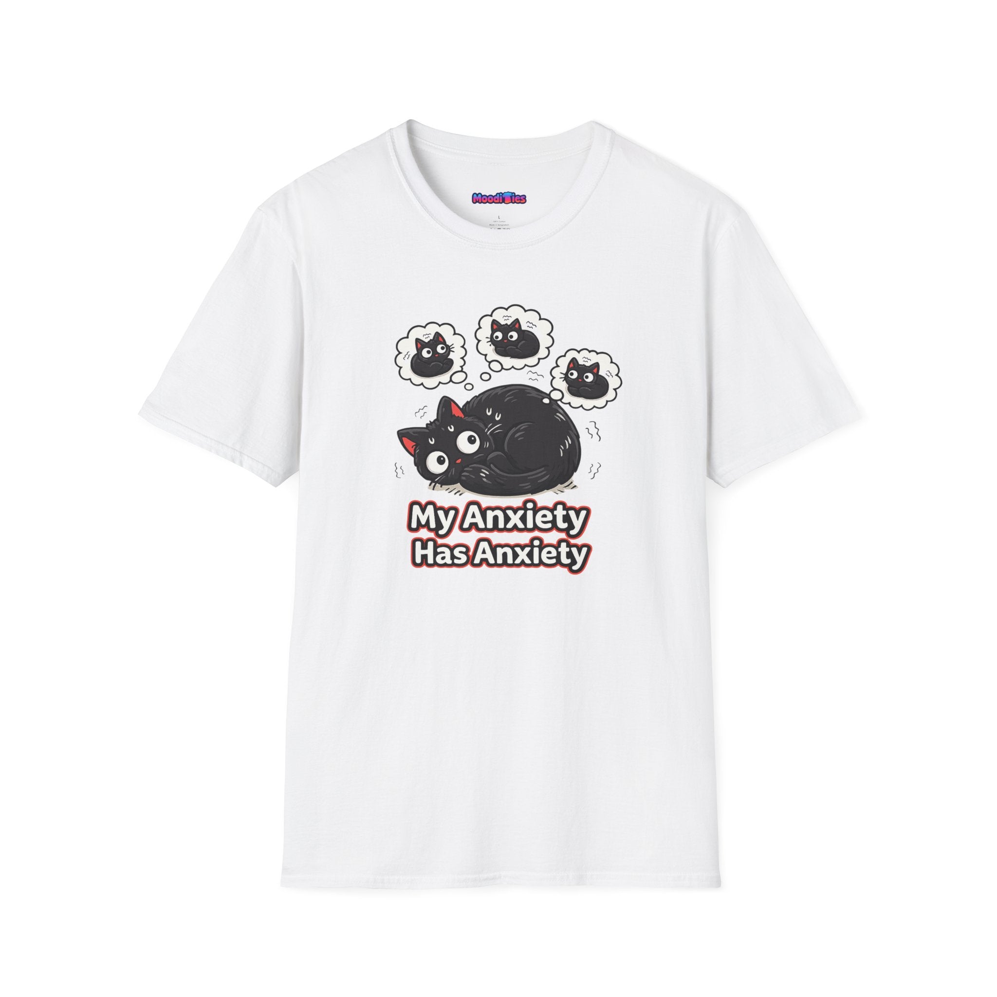 "My Anxiety Has Anxiety" Cute Anxiety Cat T-Shirt