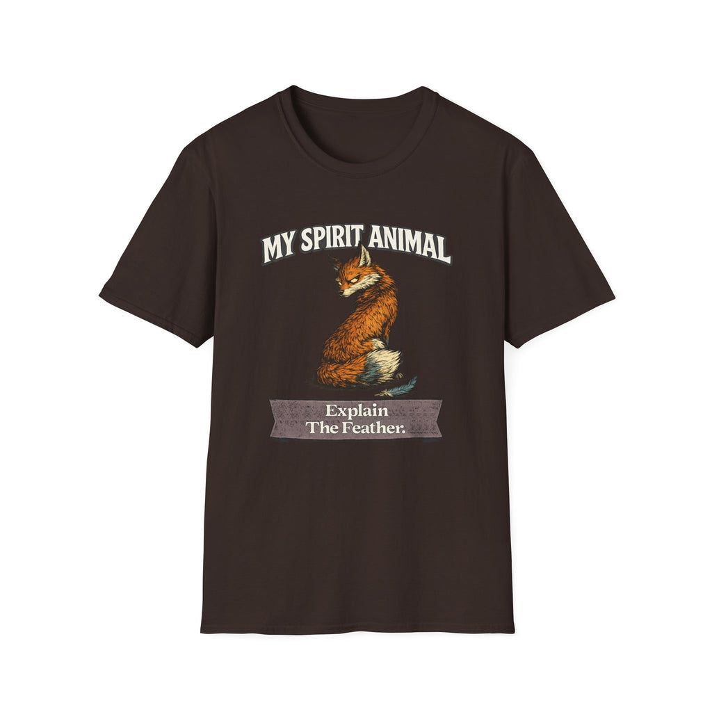 "My Spirit Animal: Fox (Explain The Feather)" T-Shirt