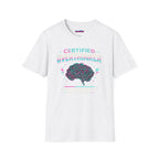 "Certified Overthinker" Retro Brain Graphic T-Shirt