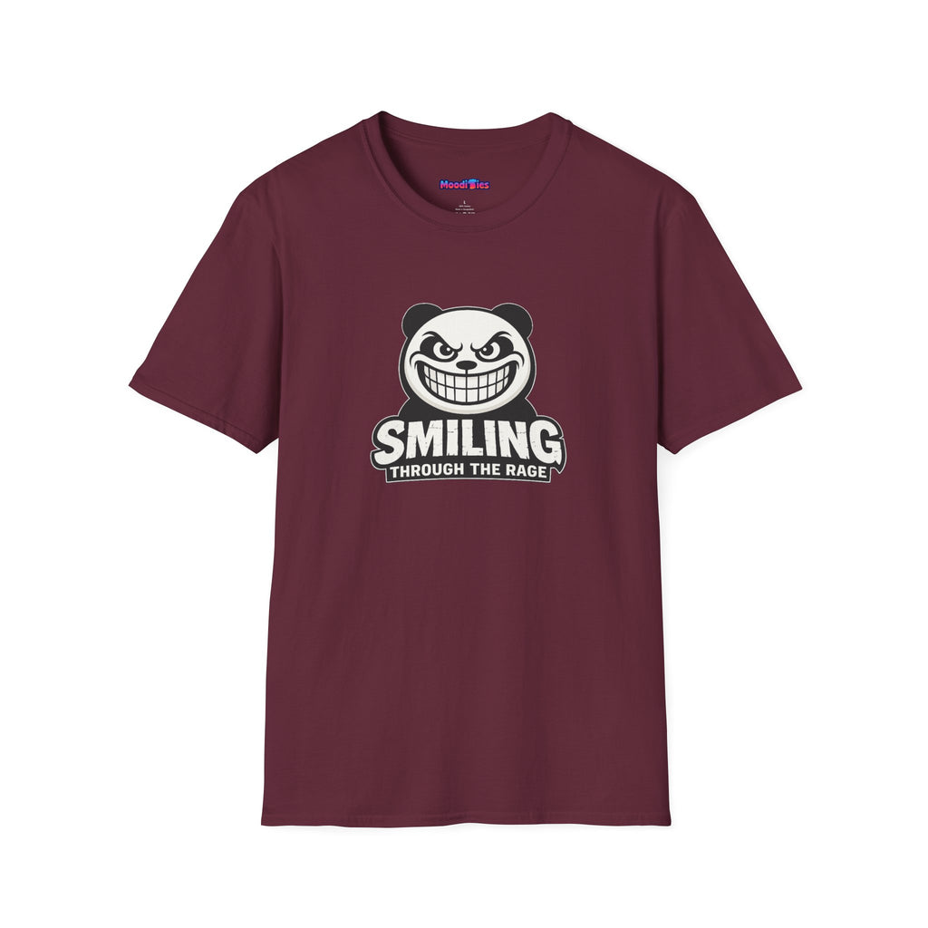 "Smiling Through The Rage" Fierce Grinning Panda T-Shirt