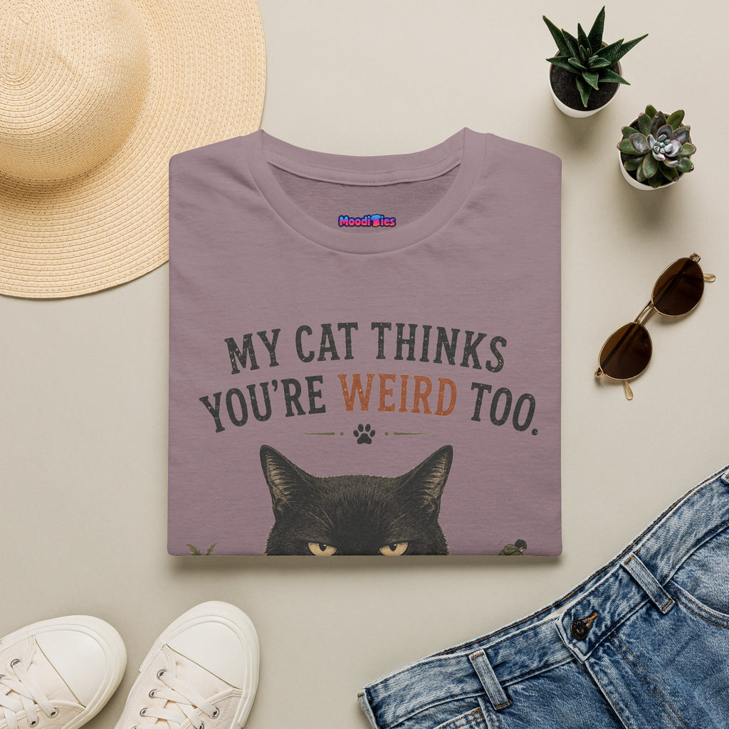 "My Cat Thinks You're Weird Too." Grumpy Cat T-Shirt