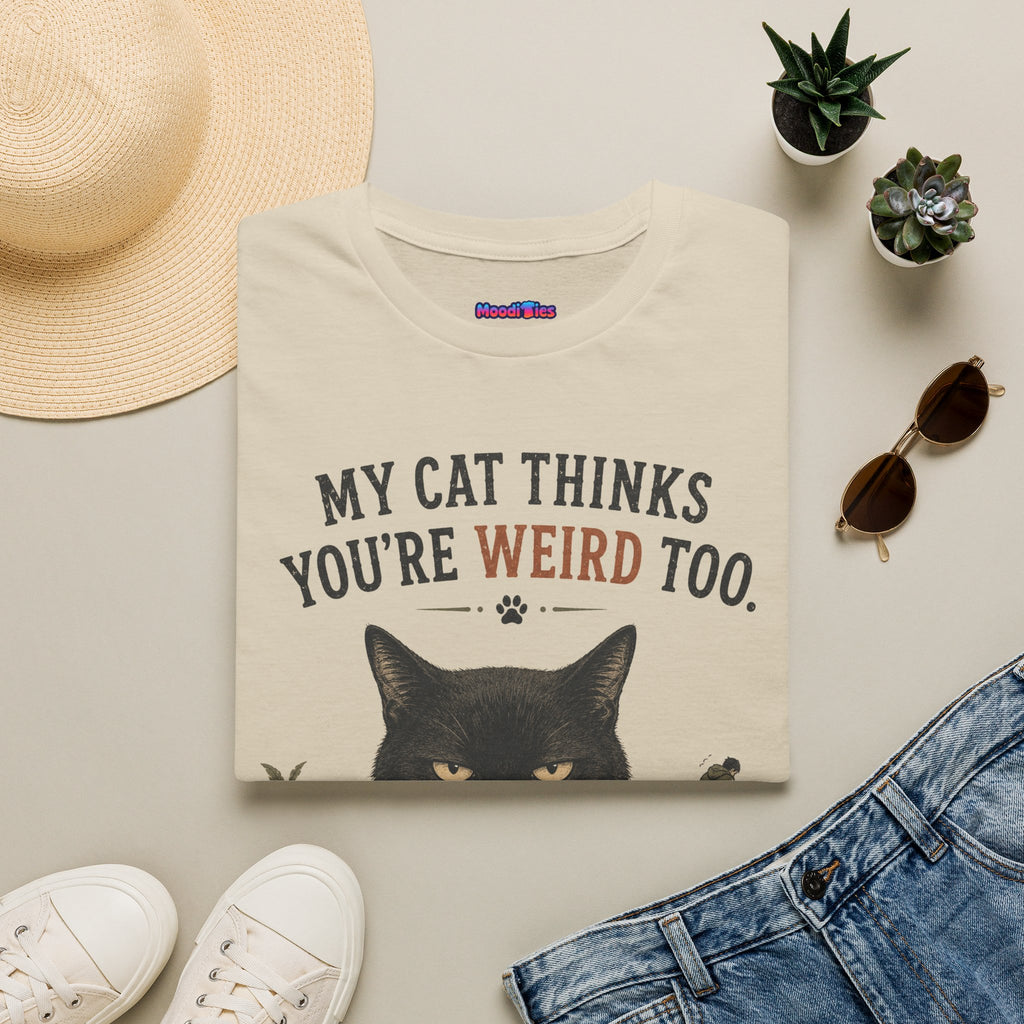 "My Cat Thinks You're Weird Too." Grumpy Cat T-Shirt