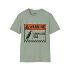 "Warning: Compressed Gas" Warning Sign T-Shirt