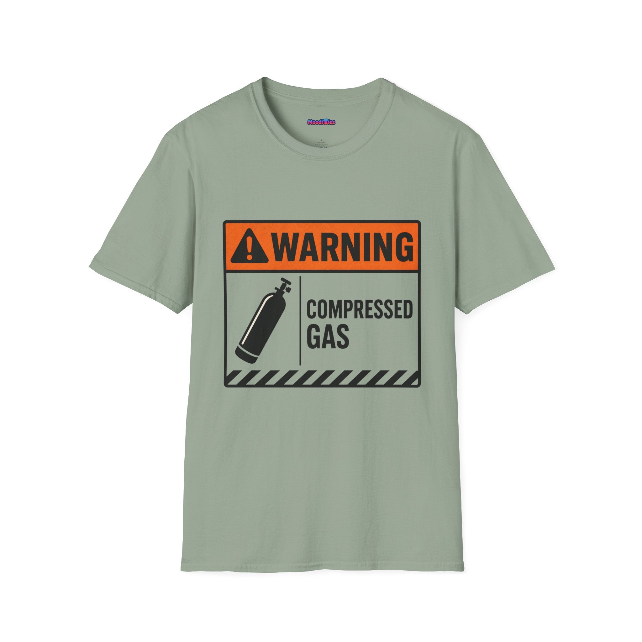 "Warning: Compressed Gas" Warning Sign T-Shirt