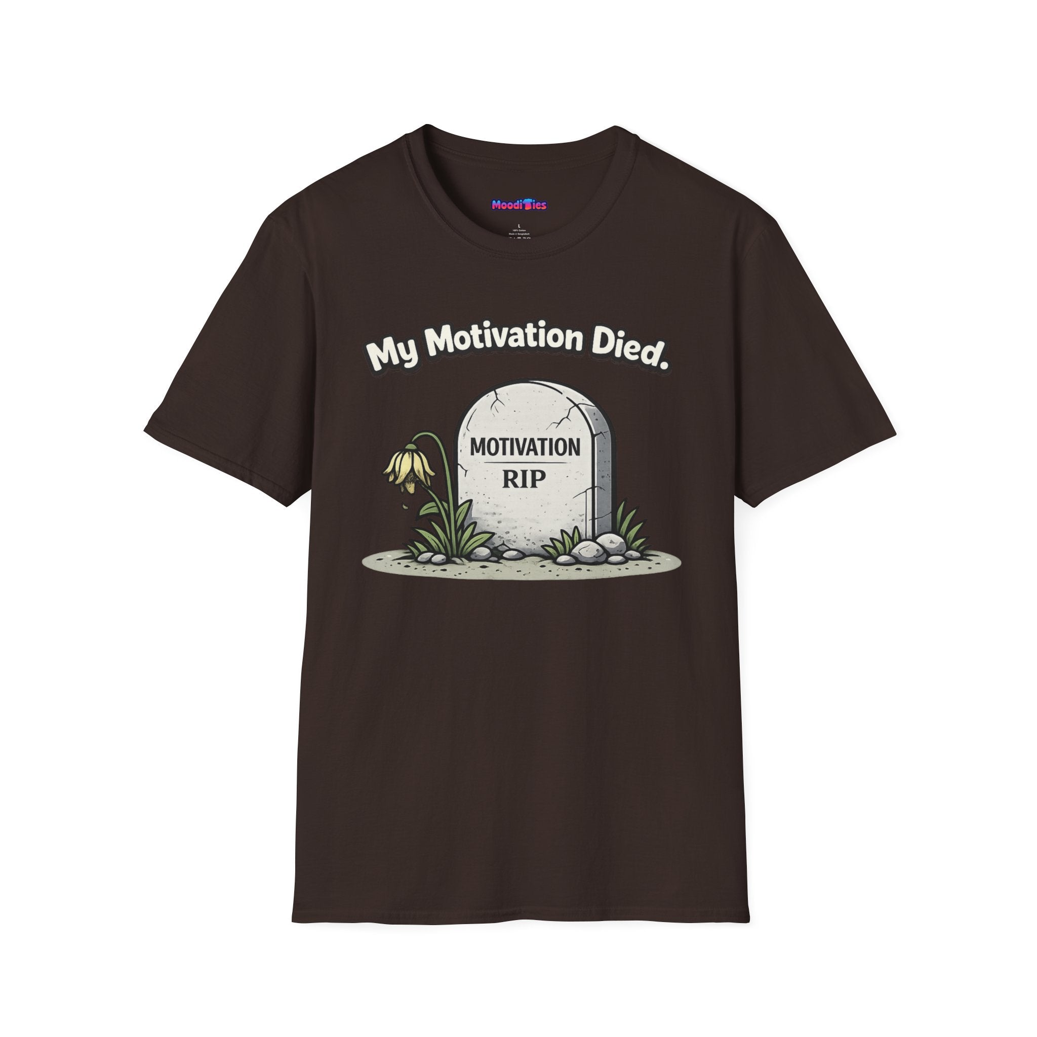 "My Motivation Died" Tombstone T-Shirt