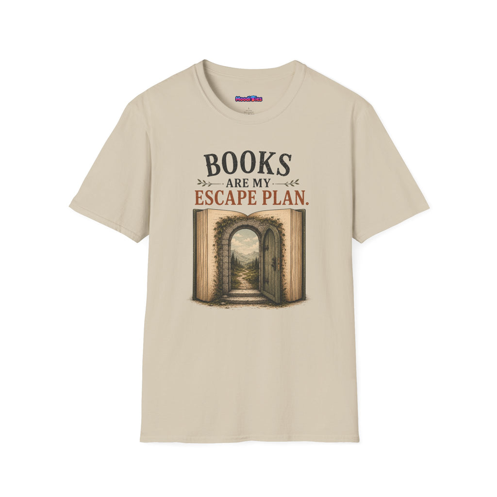 "Books Are My Escape Plan." Book Portal T-Shirt