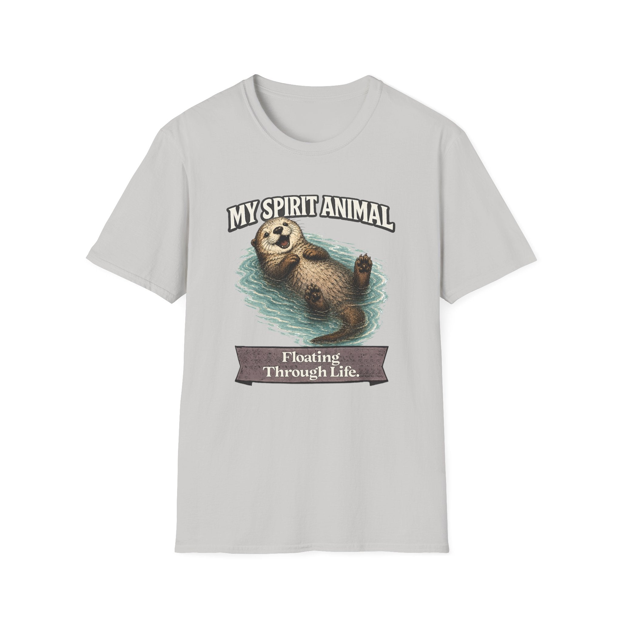"My Spirit Animal: Otter (Floating Through Life)" T-Shirt