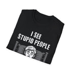 "I See Stupid People" Spooked Boy T-Shirt