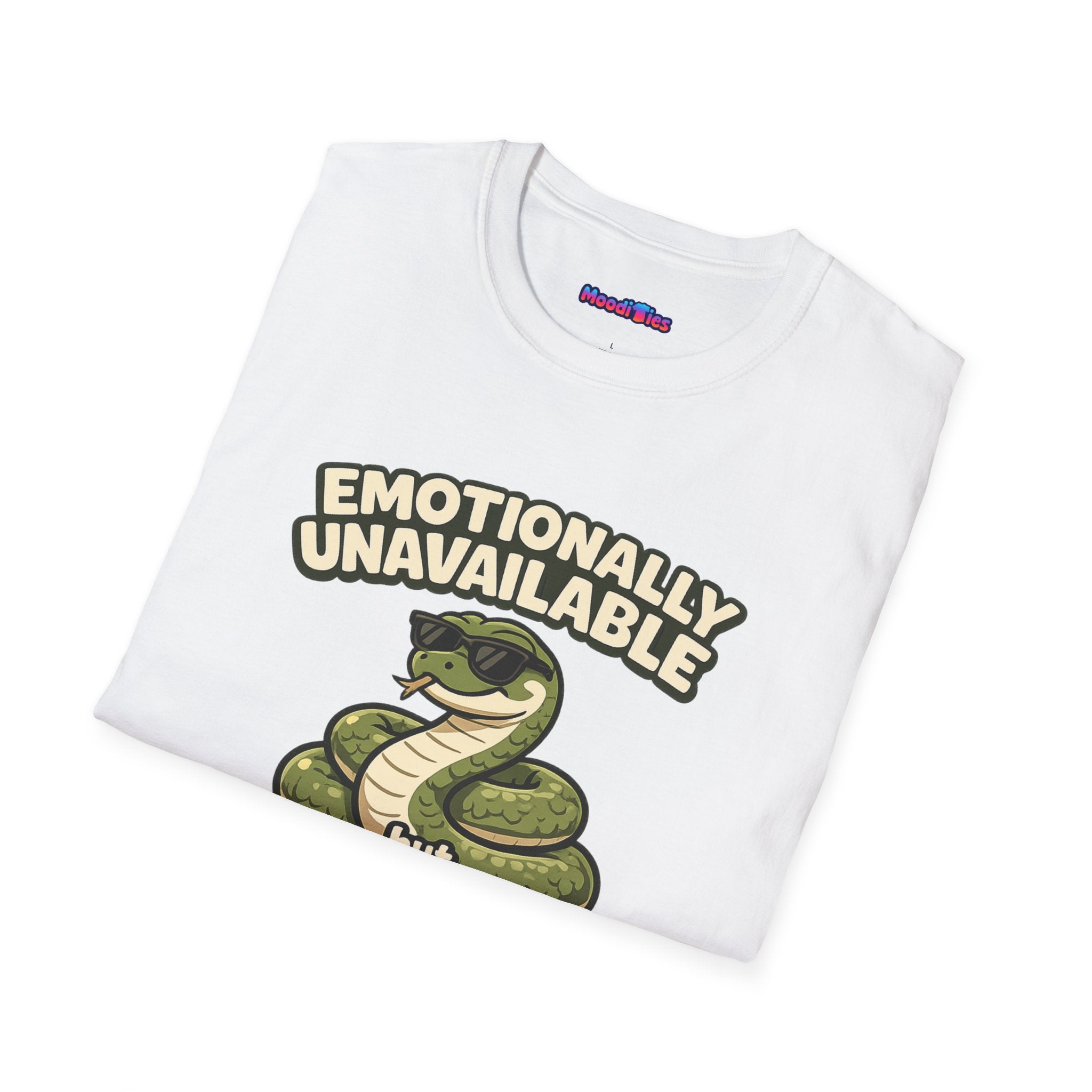 "Emotionally Unavailable But Hilarious" Snake T-Shirt
