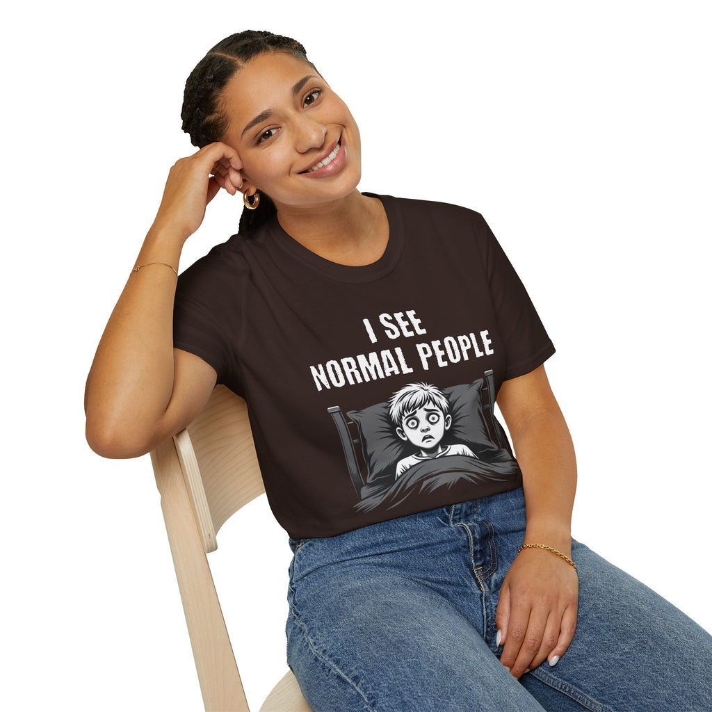 "I See Normal People" Spooked Boy T-Shirt