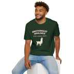 “Emotionally Available (For Llamas Only)” Cute Llama T-Shirt