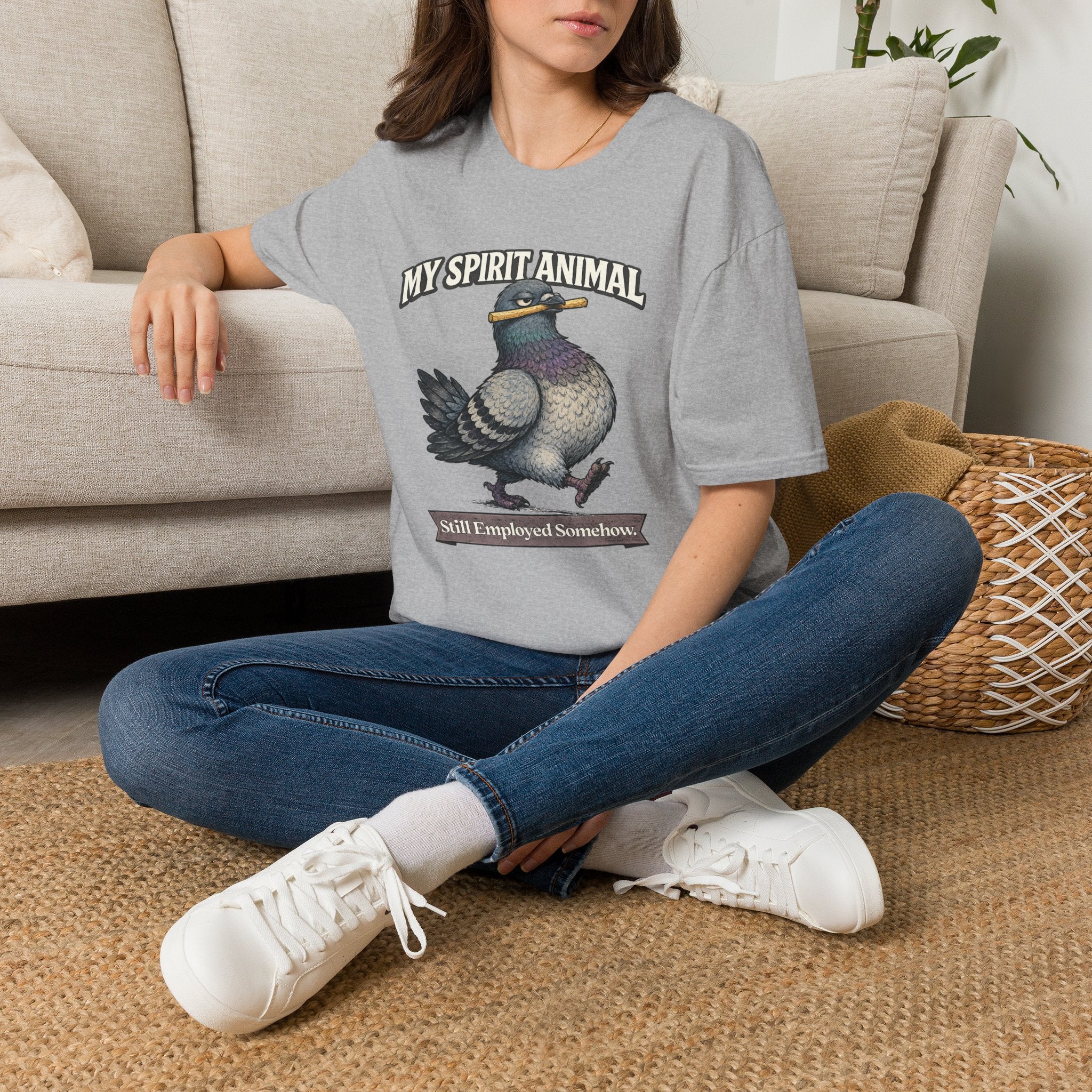 "My Spirit Animal: Pigeon (Still Employed Somehow)" T-Shirt