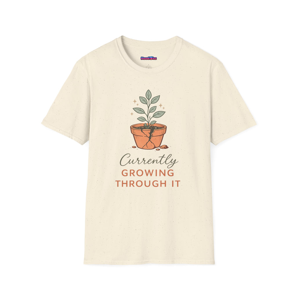"Currently Growing Through It" Broken Potted Plant T-Shirt
