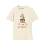 "Currently Growing Through It" Broken Potted Plant T-Shirt