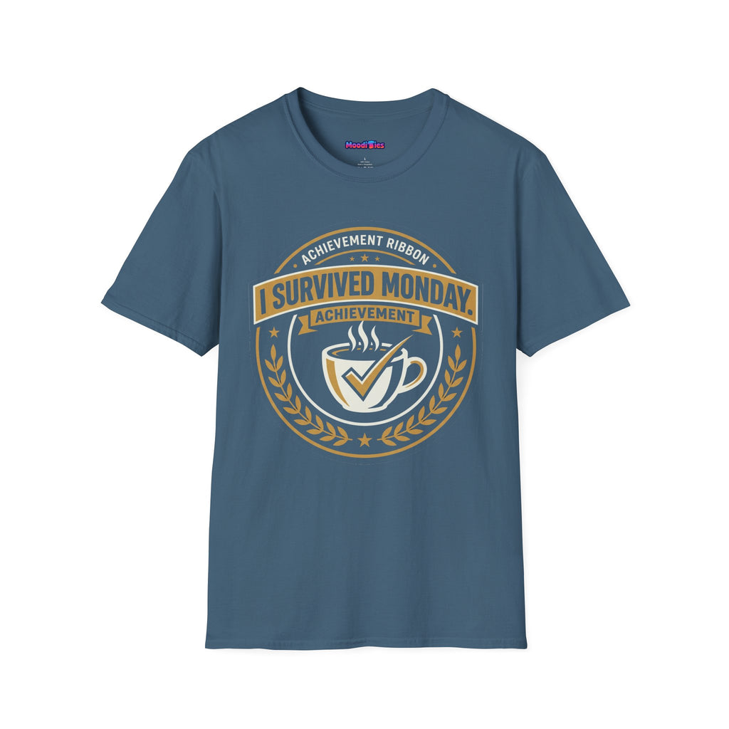 "I Survived Monday" Achievement Ribbon T-Shirt