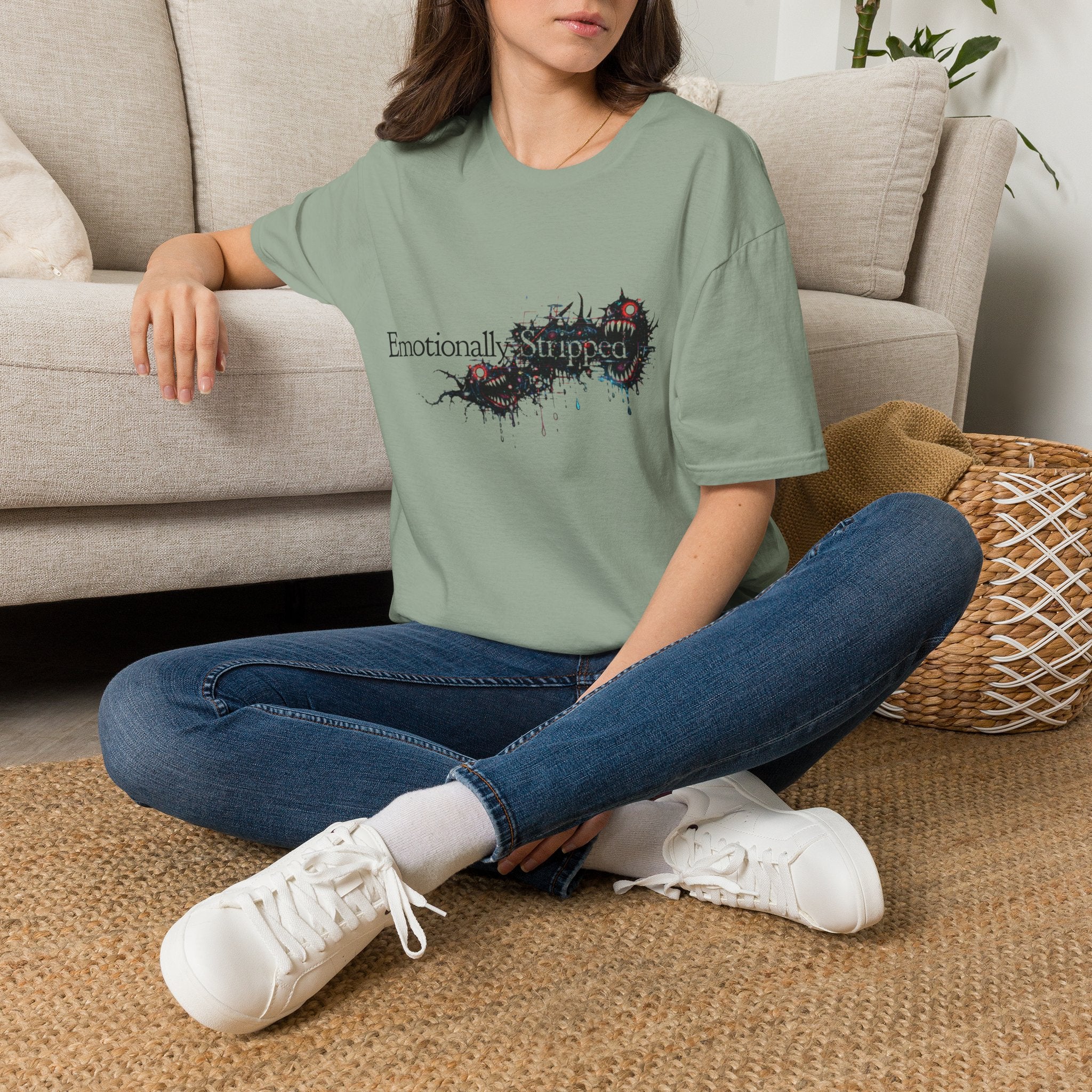 "Emotionally Stripped" Grunge Graphic T-Shirt