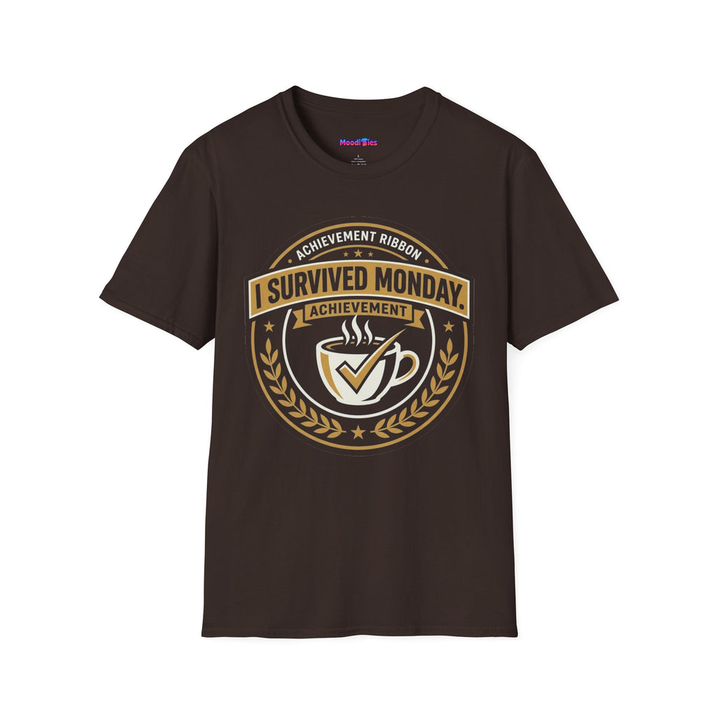 "I Survived Monday" Achievement Ribbon T-Shirt
