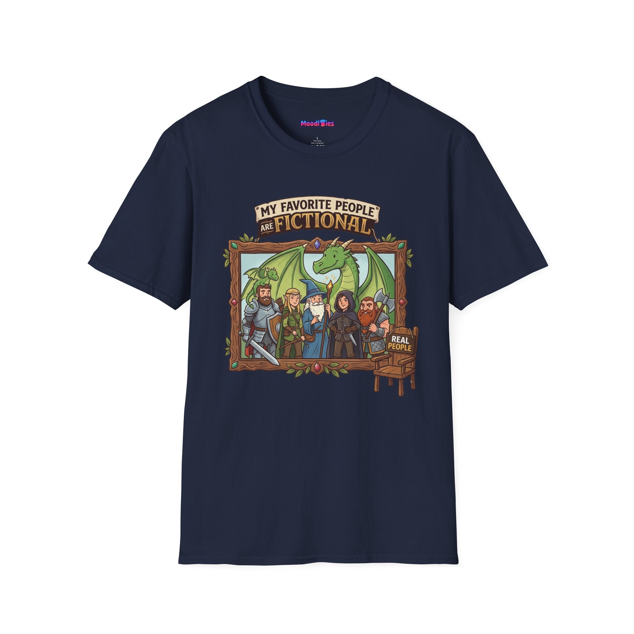 “My Favorite People Are Fictional” Fantasy Characters T-Shirt