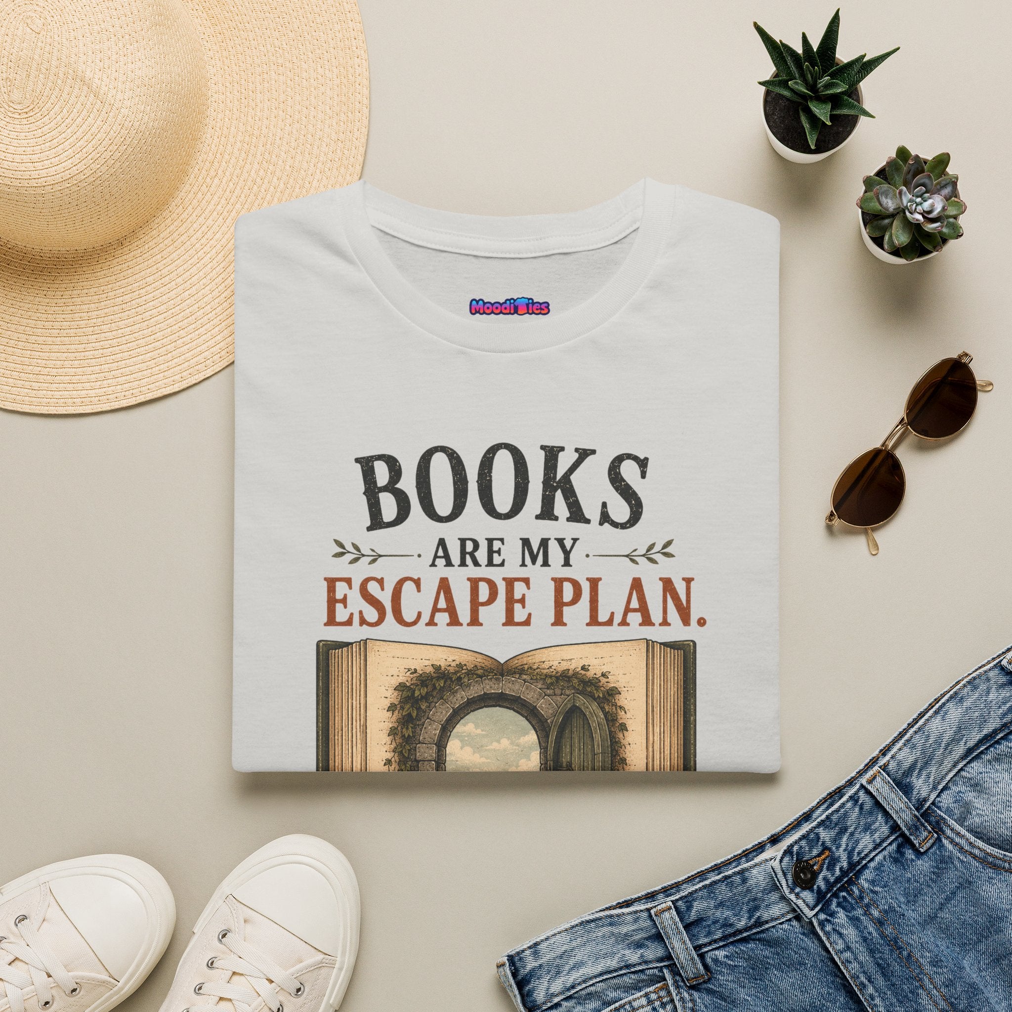 "Books Are My Escape Plan." Book Portal T-Shirt