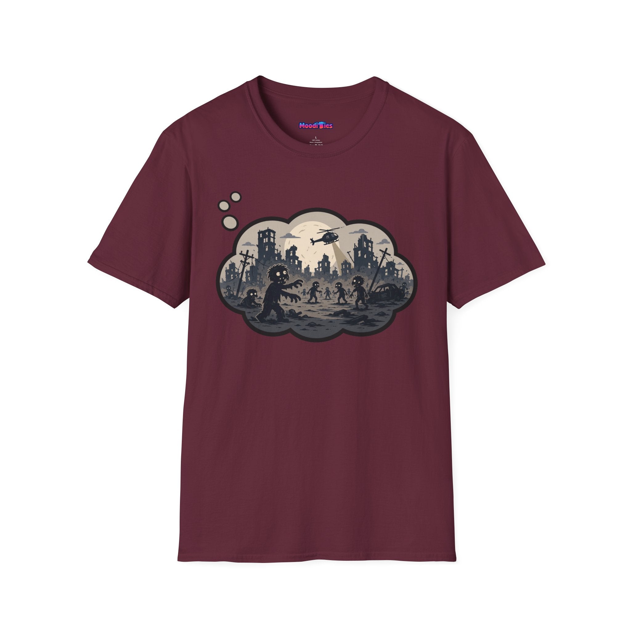 "Zombie Apocalypse" Anxiety Thought Bubble T-Shirt