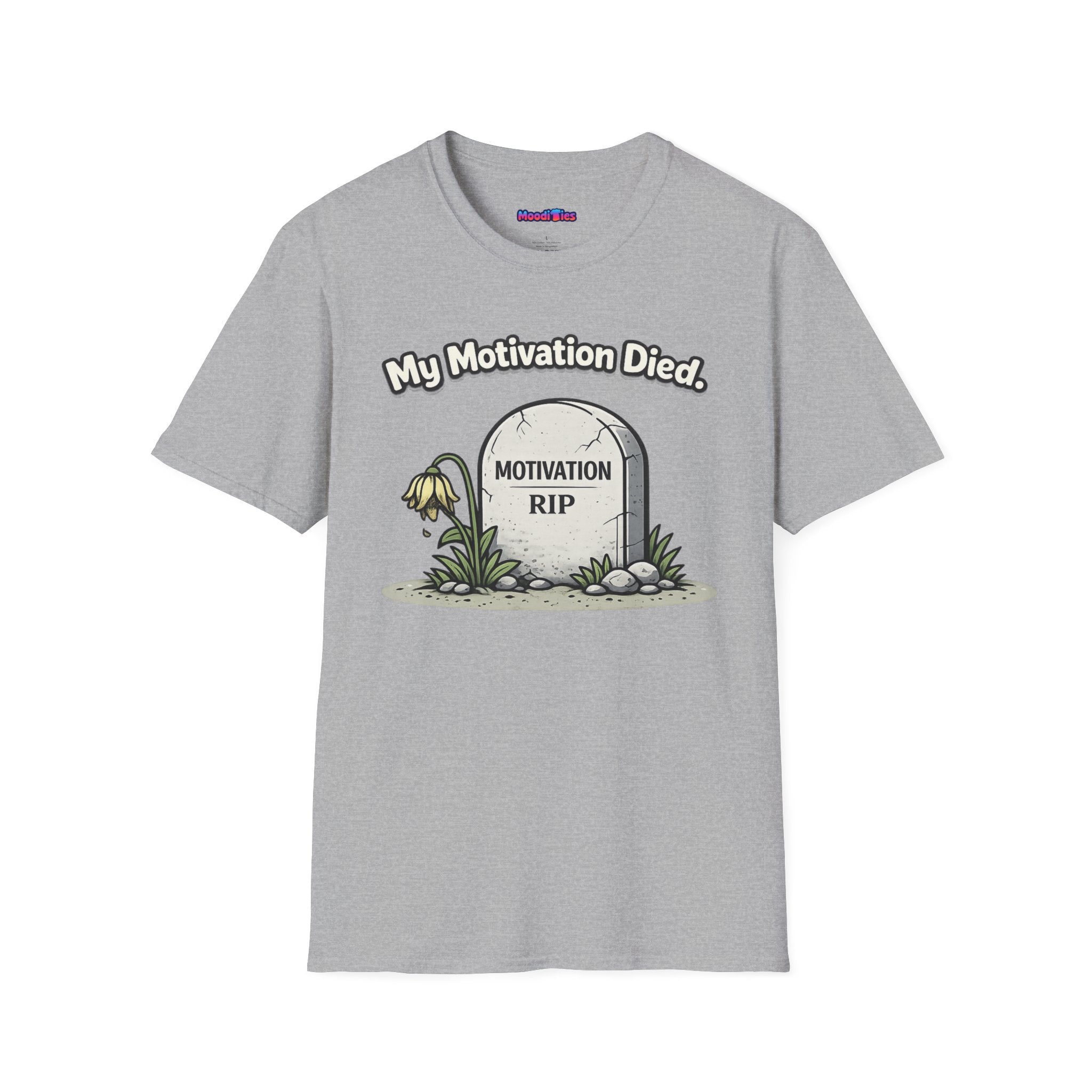 "My Motivation Died" Tombstone T-Shirt