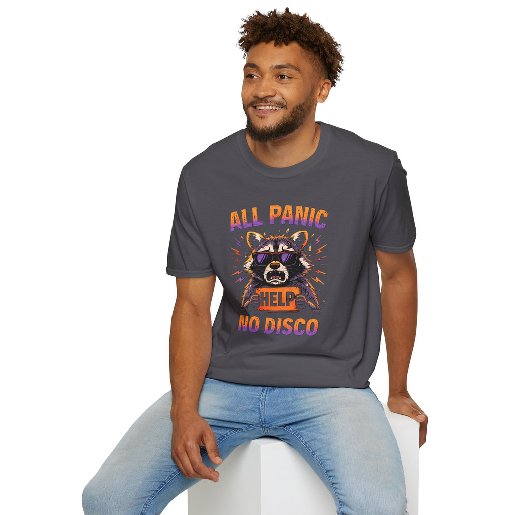 "All Panic, No Disco" Raccoon T-Shirt