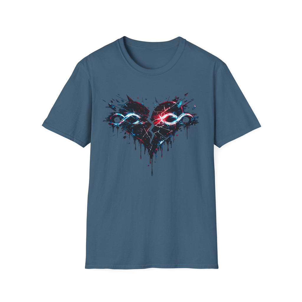 Dripping Infinity Heart Graphic T-Shirt