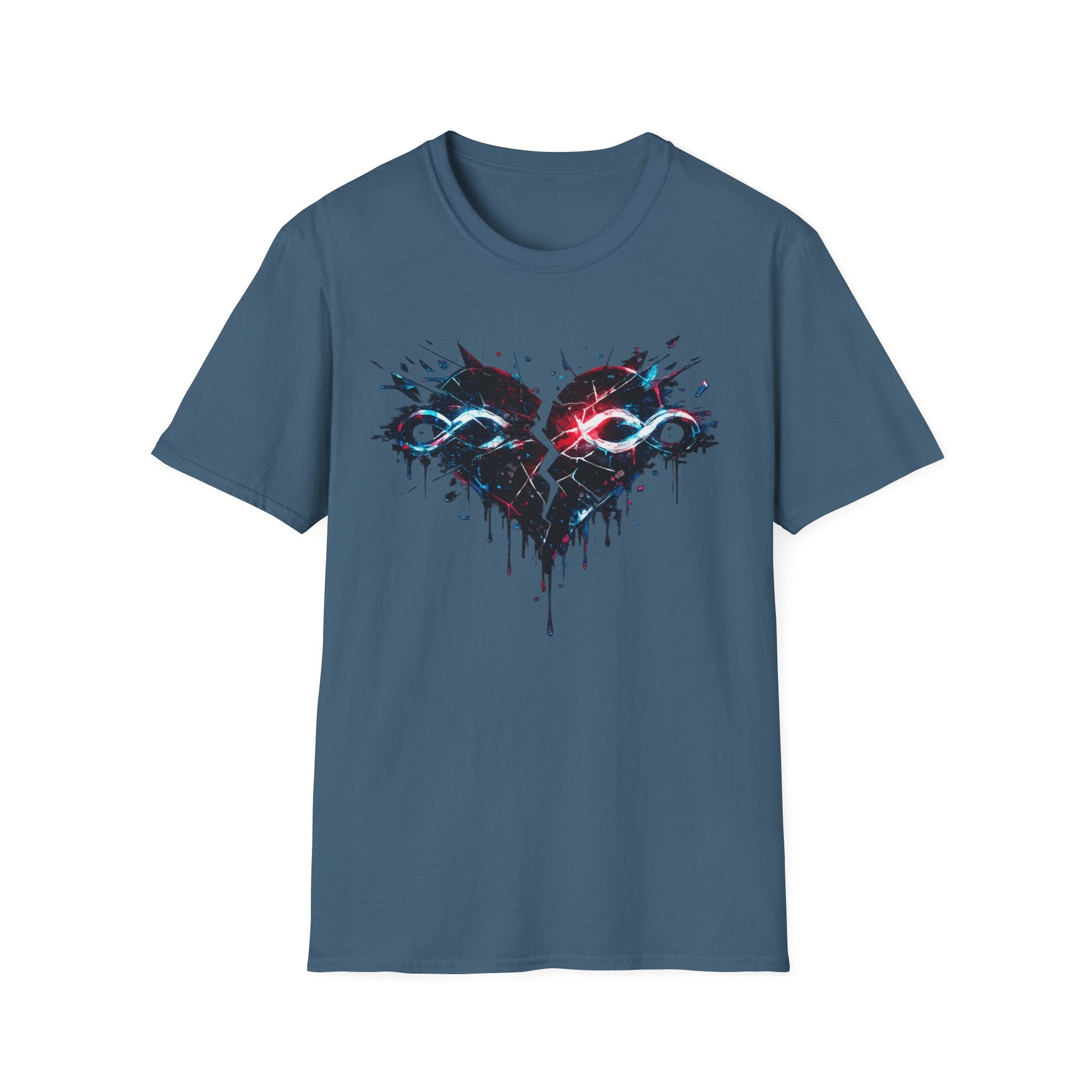 Dripping Infinity Heart Graphic T-Shirt
