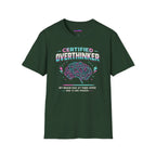 "Certified Overthinker" Retro Brain Graphic T-Shirt