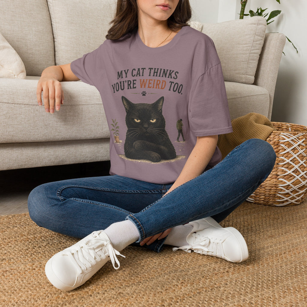 "My Cat Thinks You're Weird Too." Grumpy Cat T-Shirt