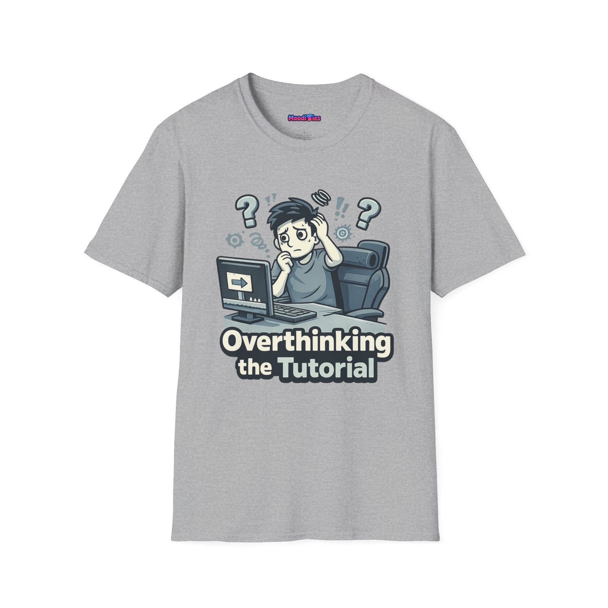 "Overthinking the Tutorial" Gamer Graphic T‑Shirt
