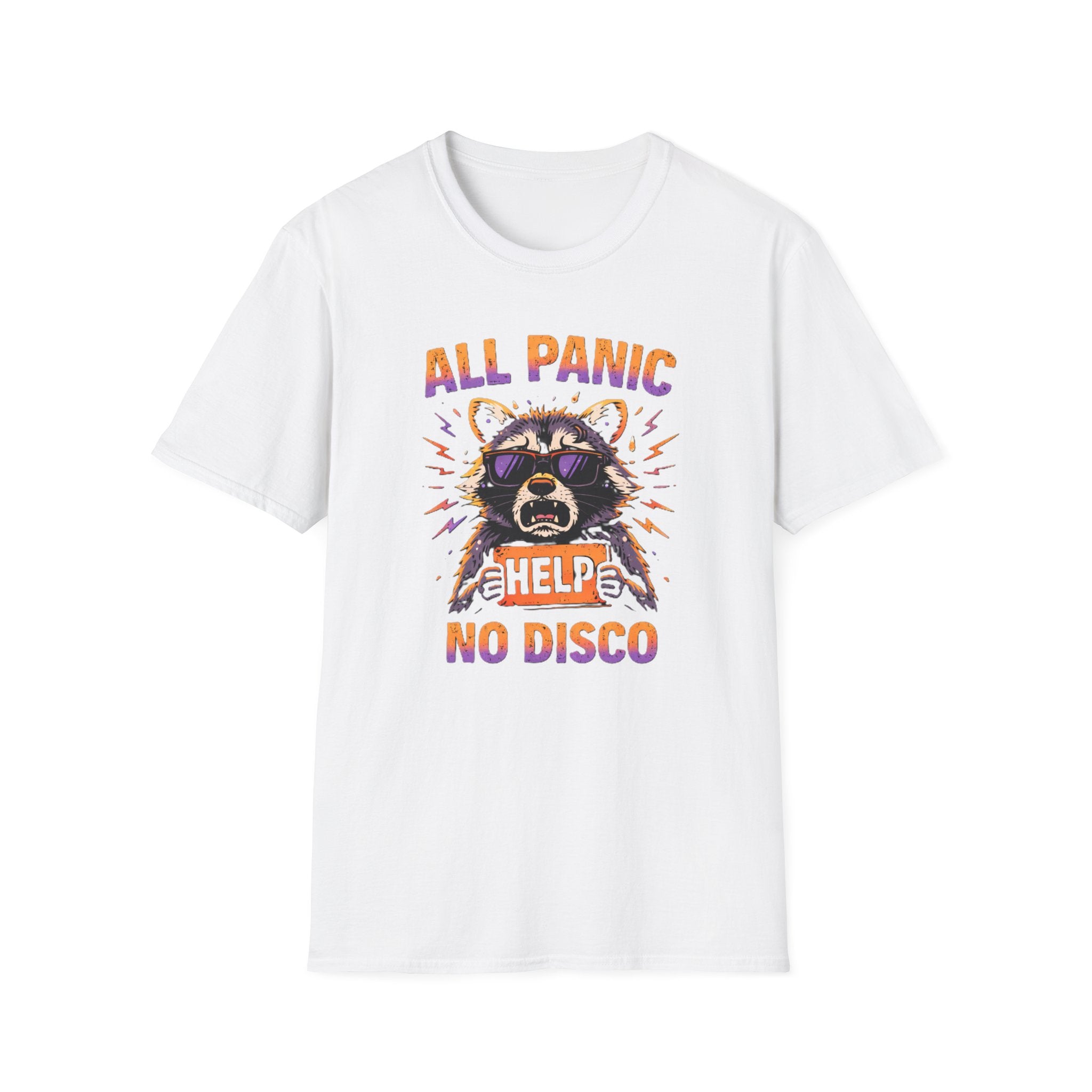 "All Panic, No Disco" Raccoon T-Shirt