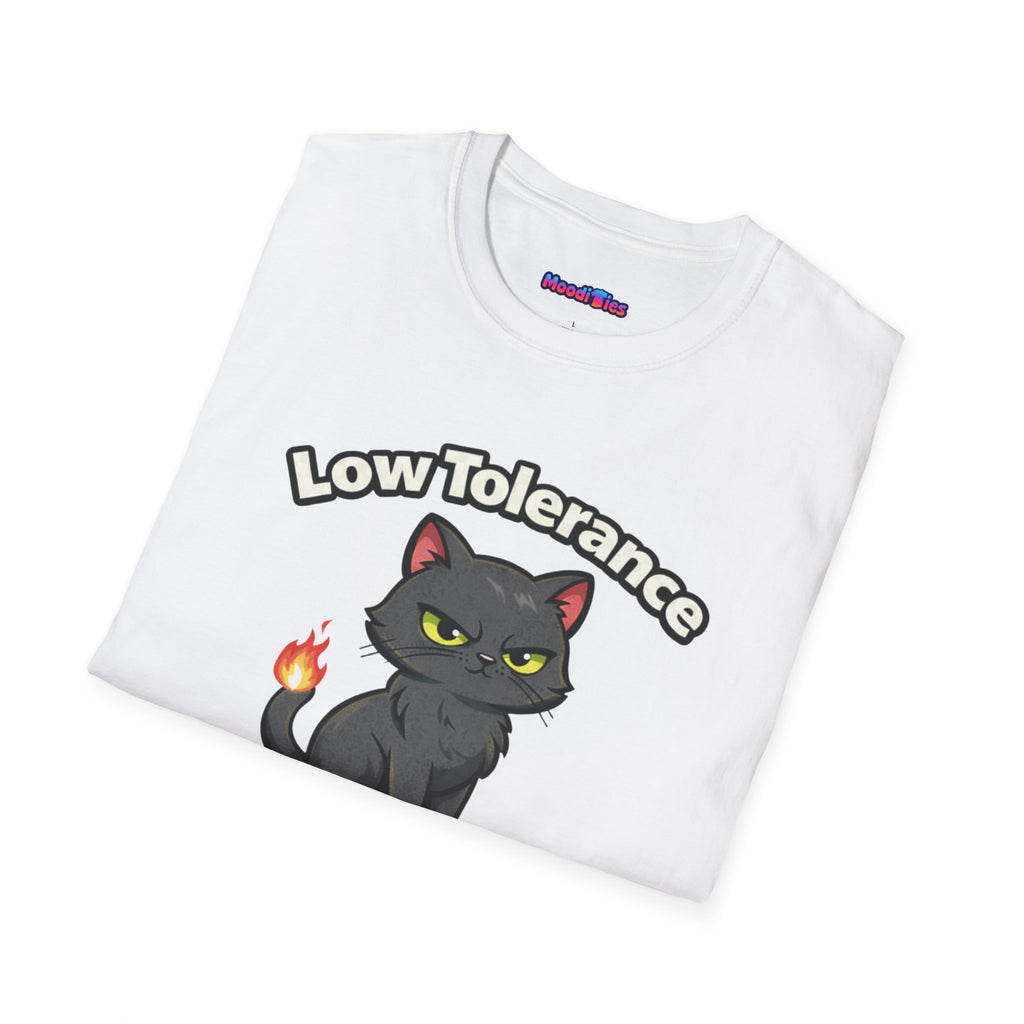 "Low Tolerance, High Sass" Black Cat T-Shirt
