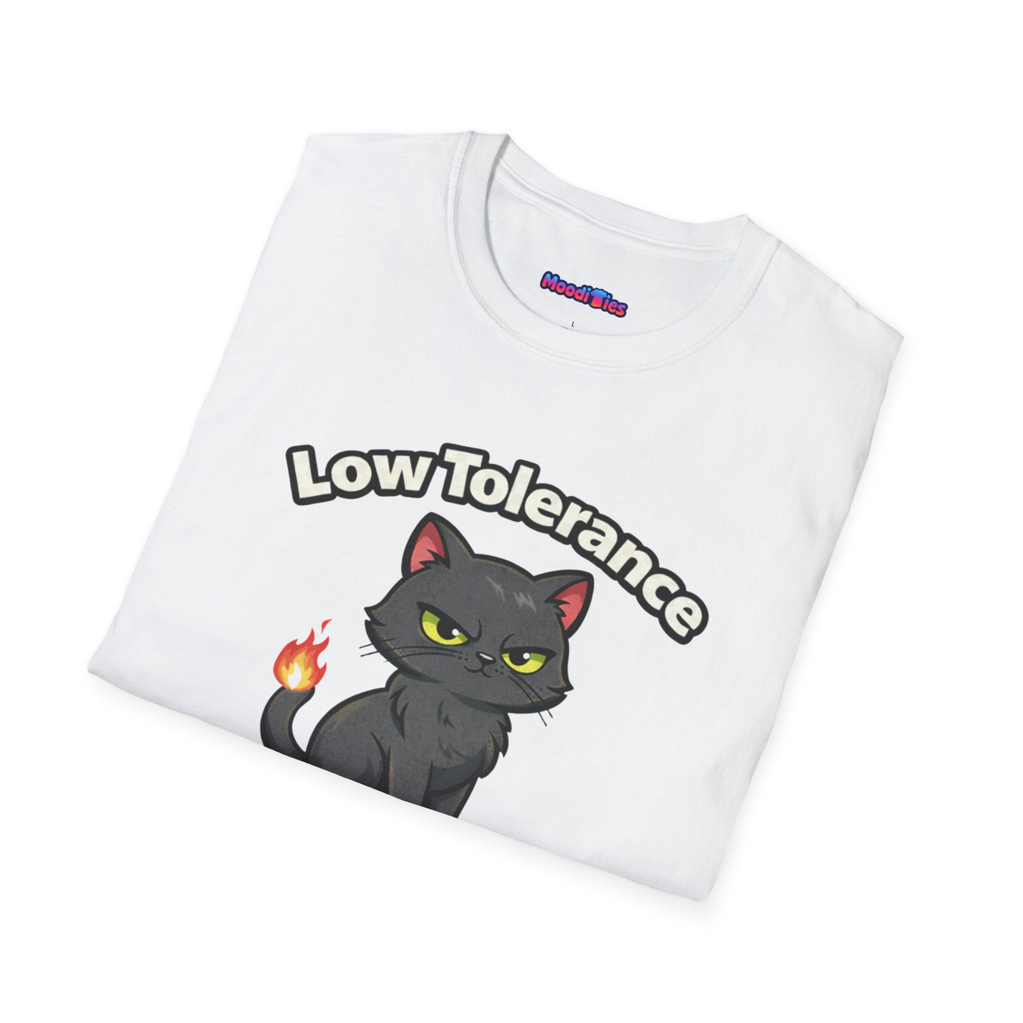 "Low Tolerance, High Sass" Black Cat T-Shirt