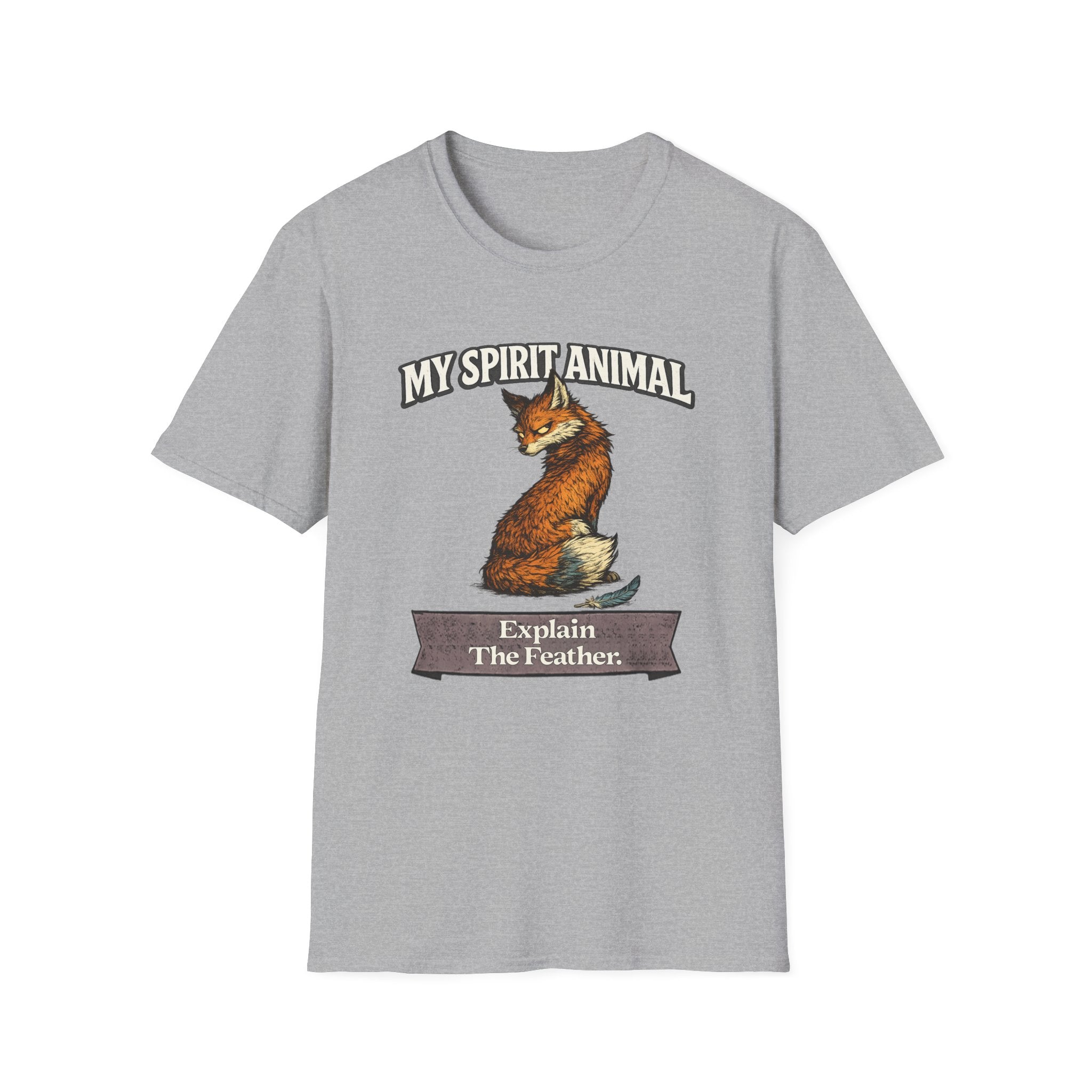 "My Spirit Animal: Fox (Explain The Feather)" T-Shirt