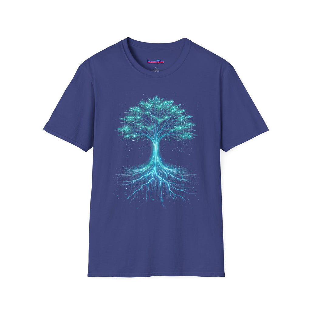 Digital Tree of Life (Blue) Graphic T-Shirt